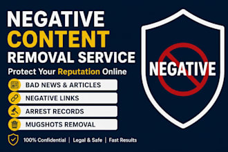 remove negative links delete articles mugshots news deindex google search result