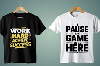 design premium typography t shirt design for print on demand