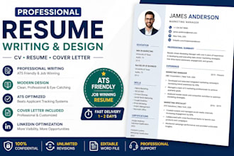 professionally rewrite resume CV and linkedin for job success
