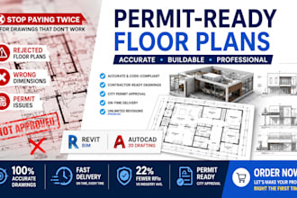 design architectural floor plan, elevations, bim drawings in revit and autocad