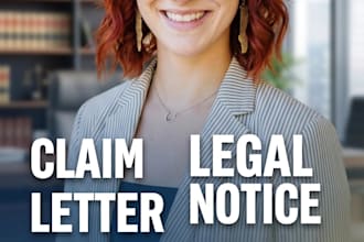 draft strong and professional legal notice and claim letter
