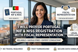 provide portugal nif and niss registration with fiscal