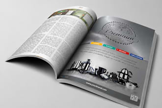 create luxury editorial magazine ads