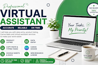 do product listing, data entry, and virtual assistant tasks