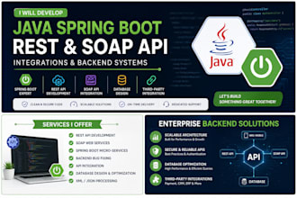 develop scalable java spring boot soap rest services