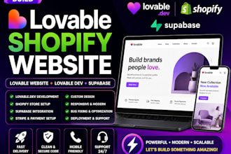 build lovable shopify website, lovable website, lovable dev, lovable supabase