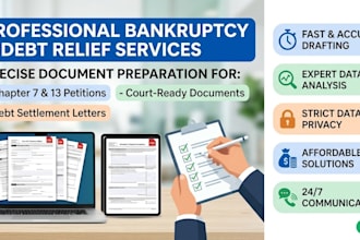 prepare professional bankruptcy documents for chapter 7 and chapter 13