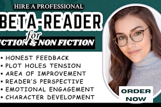 beta read and alpha read, romance, horror, memoir and thriller novel