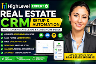 build gohighlevel real estate CRM with SMS email automation