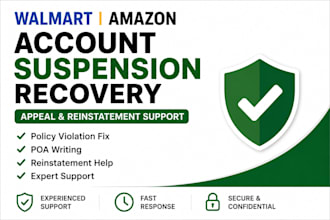 fix suspended ecommerce seller accounts