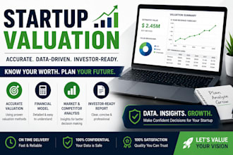 do startup valuation with financial modeling and reports