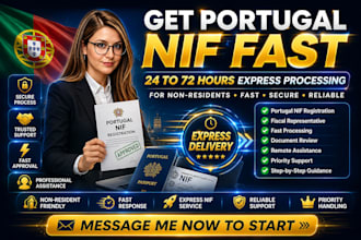 get portugal nif fast in 24 to 72 hours remotely