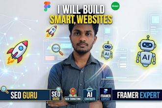 design a framer website with GEO SEO, ai chatbot and monthly support