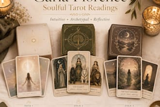 deliver a soulful tarot reading with a detailed energy report