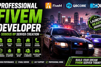 make a serious rp fivem server with custom scripts