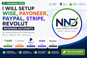 setup wise payoneer paypal stripe revolut business accounts