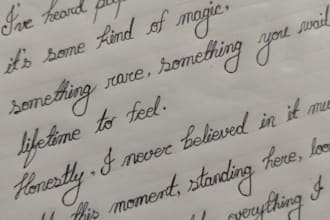 write professional handwriting letters and notes