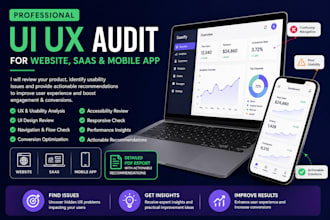 do professional UI UX audit for website, saas and mobile app
