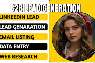 do email lists, linkedin lead and generate b2b qualified leads for your company