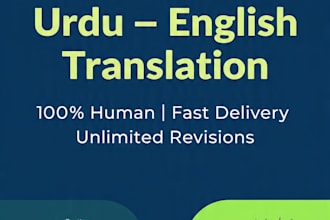 translate english to urdu and do professional proofreading