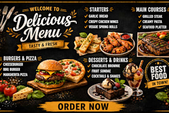 setup restaurant website with online ordering and  food menu design open table