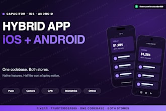 build a hybrid mobile app for ios and android using capacitor or ionic