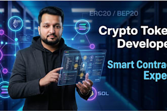 create crypto token, meme coin or erc20 bep20 smart contract