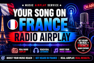 professionally promote your song on france radio airplay