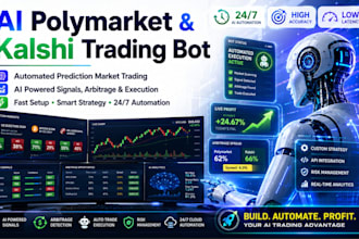 high performance ai kalshi trading bot, polymarket bot, telegram bot