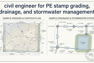 be your civil engineer for pe stamp grading, drainage and stormwater management