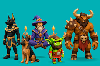 create stylized low poly 3d game assets