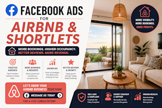 run facebook ads for airbnb bookings and shortlet business