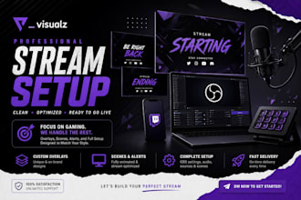 set up, fix, and optimize obs studio, stream labs obs, or vmix for twitch