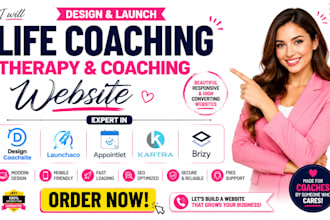 design coachsite launchaco appointlet kartra brizy life coaching therapy website