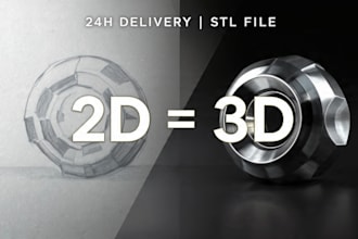 convert your sketch to 3d printable stl file in 24hrs