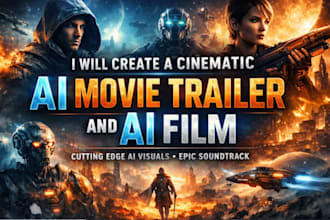 create a cinematic ai movie trailer and full ai film