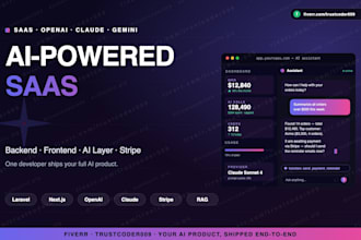 be your ai saas developer to build an openai claude or gemini app