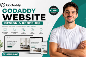 godaddy website design, redesign godaddy website, godaddy website development