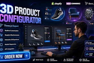 build 3d product configurator for ecommerce website in three js