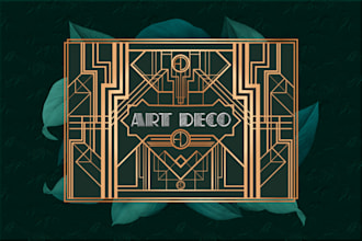 create a luxurious art deco logo in great gatsby style