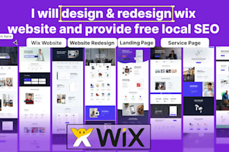 design, redesign wix website with free local SEO setup