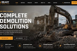 design wix demolition junk website removal dumpster rental debris removal websit
