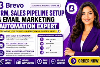 brevo CRM, sales pipeline setup and email marketing automation expert