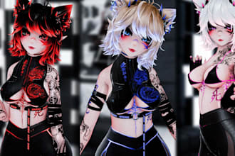 do anime vrchat avatar vrchat avatar commission furry nsfw 3d vr character model