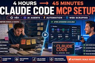 setup claude code mcp server n8n ai agent workflow ai automation web scraping