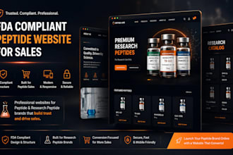 build fda compliant peptide or research peptide website for sales