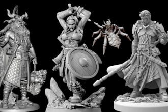 sculpt 3d miniature 3d figurine dnd tabletop 3d character model for 3d printing