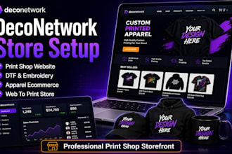 design deconetwork ecommerce print shop website and web to print store