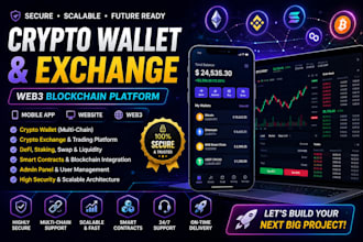 develop crypto wallet app, crypto exchange, defi trading and web3 platform