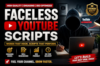 research write faceless youtube scripts with compelling storytelling, ai scripts
